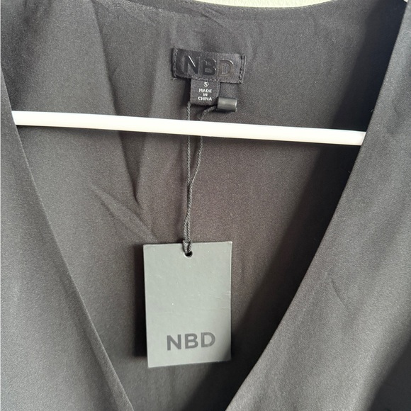 NBD Black Long Sleeve Tie Top - Picture 4 of 4